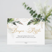 Moderne tropische Vegetation verlasse Goldpreisraf Begleitkarte (Stehend Vorderseite)