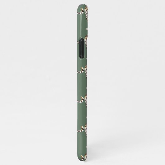 Moderne tropische Wasserfarben Tiger Wildmuster iPhone Hülle (Rechte Seite)