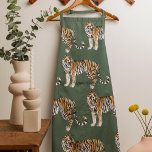 Moderne tropische Wasserfarben Tiger Wildmuster Schürze<br><div class="desc">Moderne tropische Wasserfarben Tiger Wildmuster</div>
