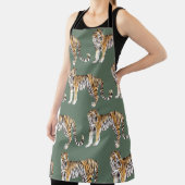Moderne tropische Wasserfarben Tiger Wildmuster Schürze (InSitu)