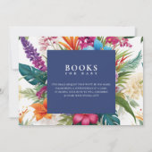 Moderne tropische Wildblume Babydusche Einladung (Rückseite)