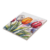 Moderne Tulip Bold Wasserfarbe Fliese (Seite)