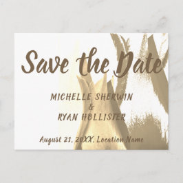Moderne Tulip Wedding Floral Save the Date Ankündigungspostkarte