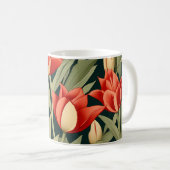 Moderne Tulips floral Kaffeetasse (VorderseiteRechts)