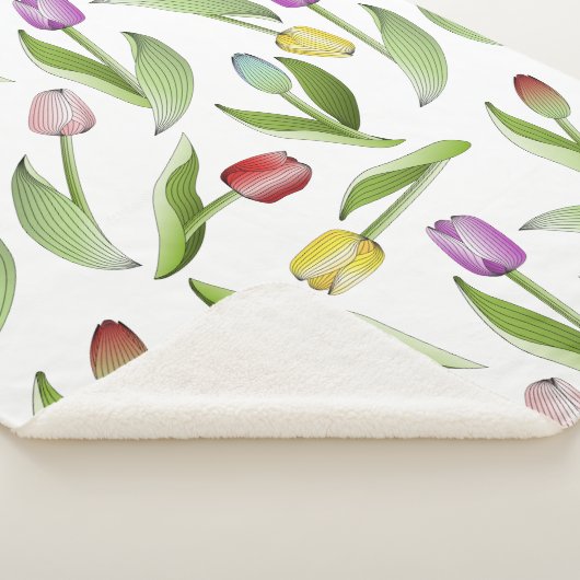 Moderne Tulissen farbenfroh Sherpadecke (3/4)
