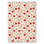 Moderne Tulpen-Blumen-Boho-Hochzeitstisch-Nummer Tischnummer (Rückseite)