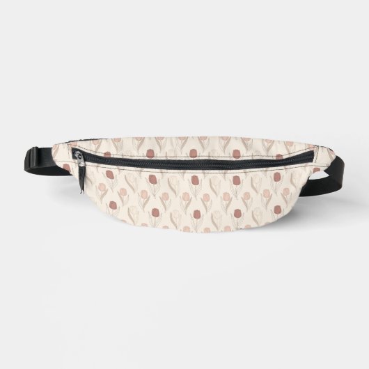 Moderne Tulpen-Blumenmuster Bauchtasche (Vorderseite)