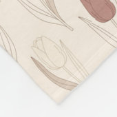Moderne Tulpen-Blumenmuster Fleecedecke (Ecke)