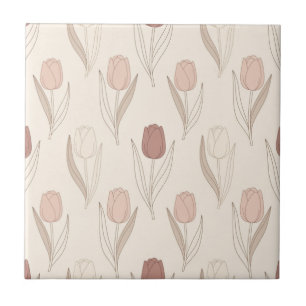 Moderne Tulpen-Blumenmuster Fliese
