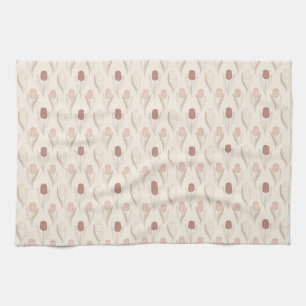 Moderne Tulpen-Blumenmuster Geschirrtuch