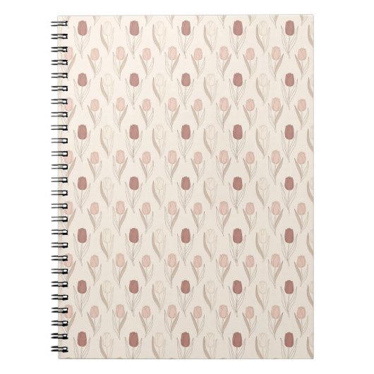 Moderne Tulpen-Blumenmuster Notizblock (Vorderseite)