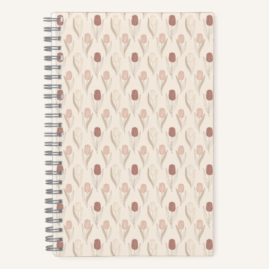 Moderne Tulpen-Blumenmuster Notizblock (Vorderseite)
