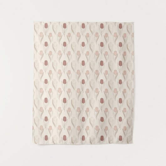 Moderne Tulpen-Blumenmuster Wandteppich (Vorderseite)