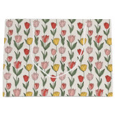 Moderne Tulpen-Blumenmuster weiche Botanik Frühlin Große Geschenktüte (Vorderseite)