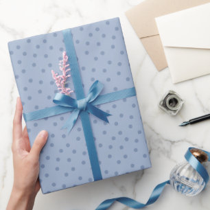 Moderne Tupfen 2 auf Hellblau Geschenkpapier