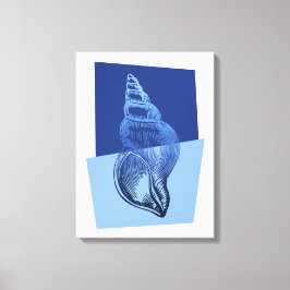 Moderne turbane Muschel Mitte des Jahrhunderts Bla Leinwanddruck