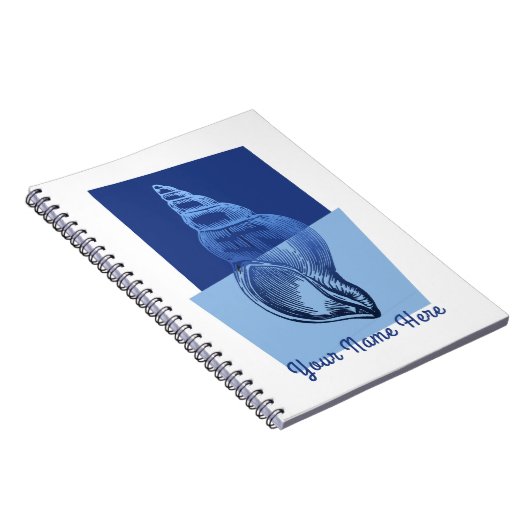 Moderne turbane Muschel Mitte des Jahrhunderts Bla Notizblock (Rechte Seite)