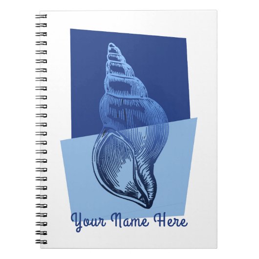 Moderne turbane Muschel Mitte des Jahrhunderts Bla Notizblock (Vorderseite)