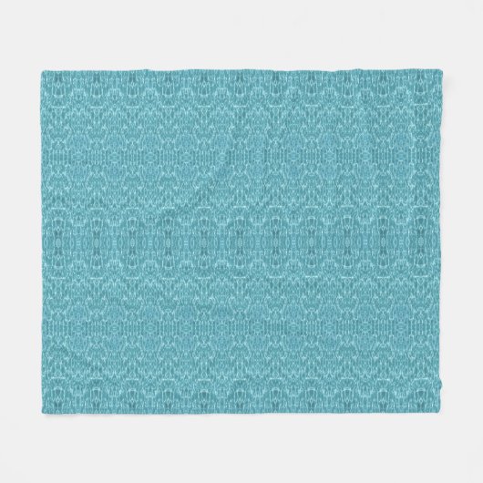 Moderne Türkis-Aqua-Abstrakt-Pattern Fleecedecke (Vorderseite (Horizontal))