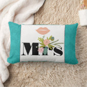 Moderne Türkis-Chartreuse Damask Hochzeit Lendenkissen (Decke)