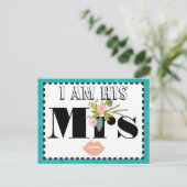 Moderne Türkis-Chartreuse Damask Hochzeit Postkarte (Stehend Vorderseite)