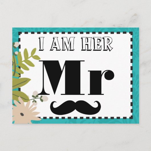 Moderne Türkis-Chartreuse Damask Hochzeit Postkarte (Vorderseite)