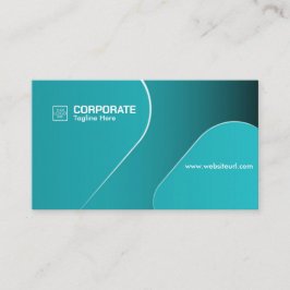 Moderne Türkis Corporate | Minimal Professionell Visitenkarte