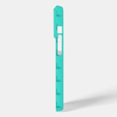 Moderne Türkis-Monogramm-Name-Einfarbig | Türkis Case-Mate iPhone Hülle (Rückseite / Links)