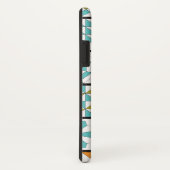 Moderne Türkis-Probenehmer-Steppdecke Case-Mate iPhone Hülle (Hinten/Rechts)