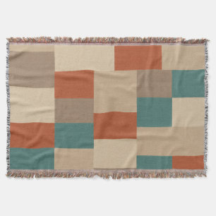 Moderne Türkis- und Beige-Geometrieblöcke Decke