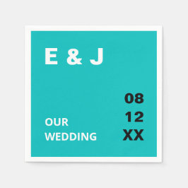 Moderne Türkis Wedding Napkins Serviette