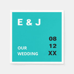 Moderne Türkis Wedding Napkins Serviette