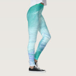 Moderne türkisblaue Abstrakte Pinselstriche Leggings<br><div class="desc">Dieses moderne türkisfarbene,  grün und blau abstrakte Acrylpinselstrich-Muster. #abstrakt #paint #acryl #elegant #stylish #modern #turquoise #green #blue #pattern #bestsale #bestseller #design #designer #trend #stylish #modisch #modithonable #populär #apparel #kleide #Leggings #yoga #gym</div>