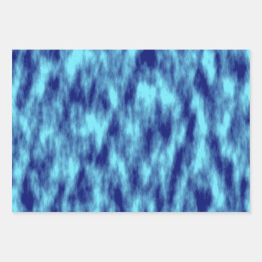 Moderne türkisblaue gefärbte Krawatte Geschenkpapier Set (Vorderseite 2)