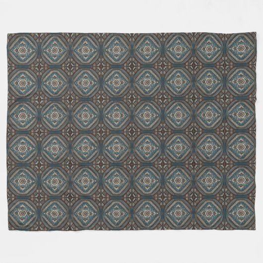 Moderne türkische Beautiful Old Pattern Collection Fleecedecke (Vorderseite (Horizontal))