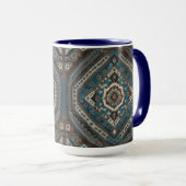 Moderne türkische Beautiful Old Pattern Collection Tasse (VorderseiteRechts)