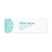 Moderne Türkise Mandala Adresse (Vorne)
