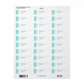 Moderne Türkise Mandala Adresse (Vorne)