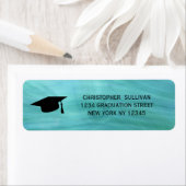 Moderne türkisfarbene Abschluss Rücksendeadresse (Insitu)