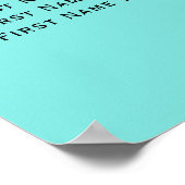 Moderne türkisfarbene blaue und türkisfarbene Lich Poster (Ecke)