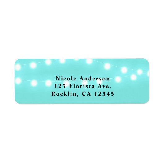 Moderne türkisfarbene Blauen und String Lights Ele (Vorne)