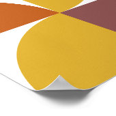 Moderne, türkisfarbene, goldgelbe Rostformen aus d Poster (Ecke)