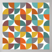 Moderne, türkisfarbene, goldgelbe Rostformen aus d Poster (Vorne)