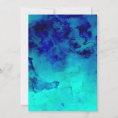 Moderne türkisfarbene Hochzeitsfeier Einladung (Rückseite)