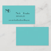 Moderne türkisfarbene Hochzeitswebkarte Begleitkarte (Vorne/Hinten)