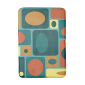 Moderne türkisfarbene Rechtecke aus dem Mittelalte Badematte (Vorderseite Vertikal)