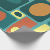 Moderne türkisfarbene Rechtecke aus dem Mittelalte Geschenkpapier (Ecke)