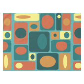 Moderne türkisfarbene Rechtecke aus dem Mittelalte Tischdecke (Vorderseite (Horizontal))