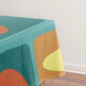 Moderne türkisfarbene Rechtecke aus dem Mittelalte Tischdecke (Beispiel)