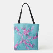 Moderne türkisfarbene, rosa Abstrakte hawaiianisch Tasche (Rückseite)